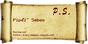 Pipó Sebes névjegykártya